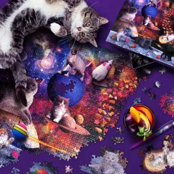 1000-Piece Puzzles^Fred 1000 PIECE PUZZLE: GALAXY CATS