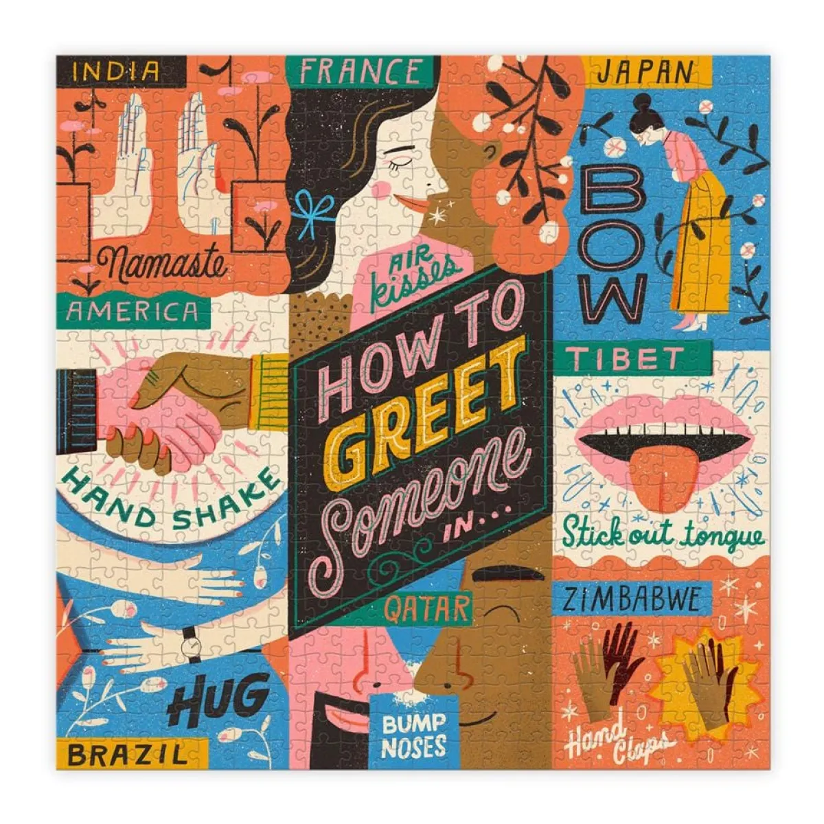 500-Piece Puzzles^Fred 500 PIECE PUZZLE: HOW TO GREET SOMEONE