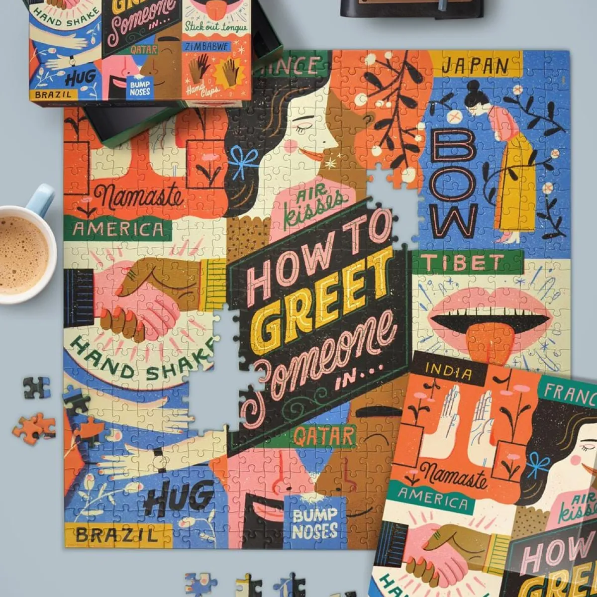 500-Piece Puzzles^Fred 500 PIECE PUZZLE: HOW TO GREET SOMEONE