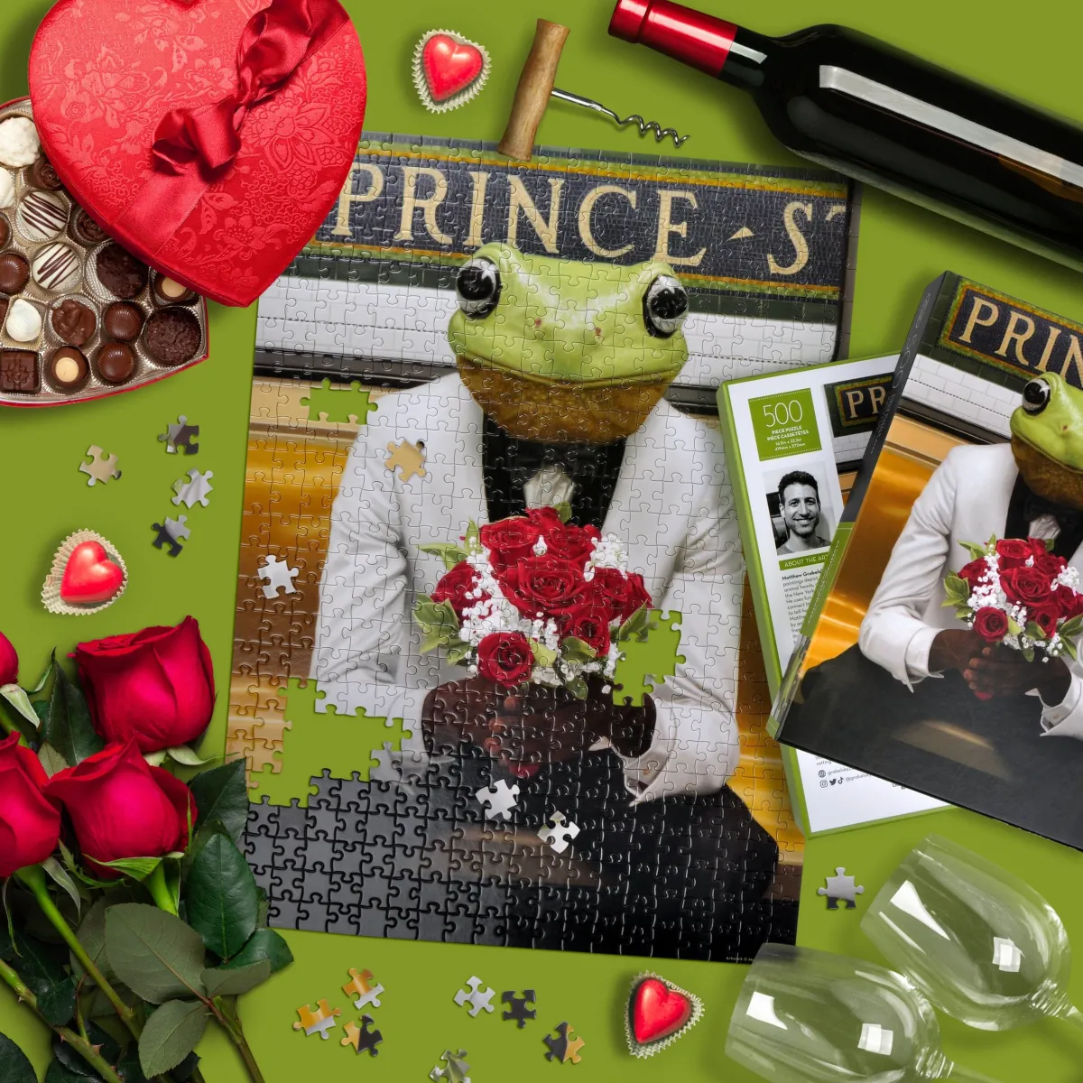 500-Piece Puzzles^Fred 500 PIECE PUZZLE: KISS ME