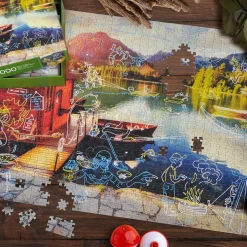 The Doodle Series|1000-Piece Puzzles^Fred 1000 PIECE PUZZLE: LIVING LA VIDA LAKE (AHHH)