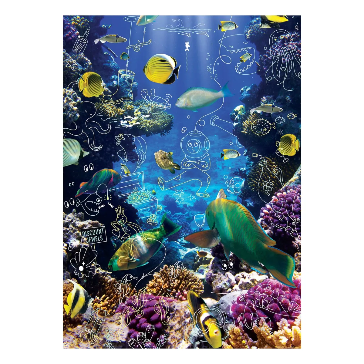 The Doodle Series|1000-Piece Puzzles^Fred 1000 PIECE PUZZLE: SWAP MEET UNDER THE SEA