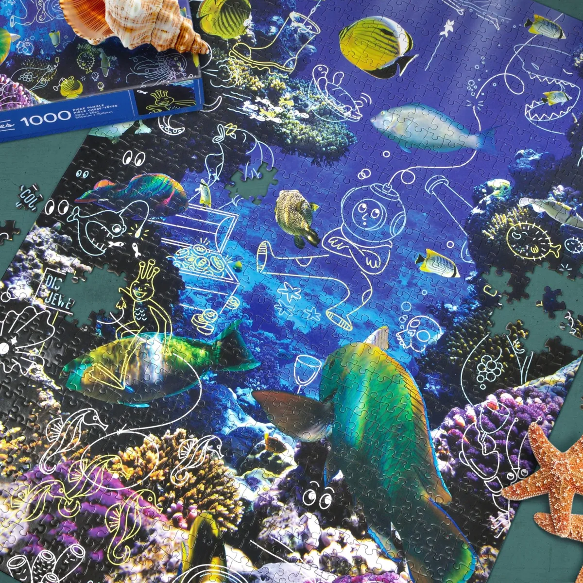 The Doodle Series|1000-Piece Puzzles^Fred 1000 PIECE PUZZLE: SWAP MEET UNDER THE SEA