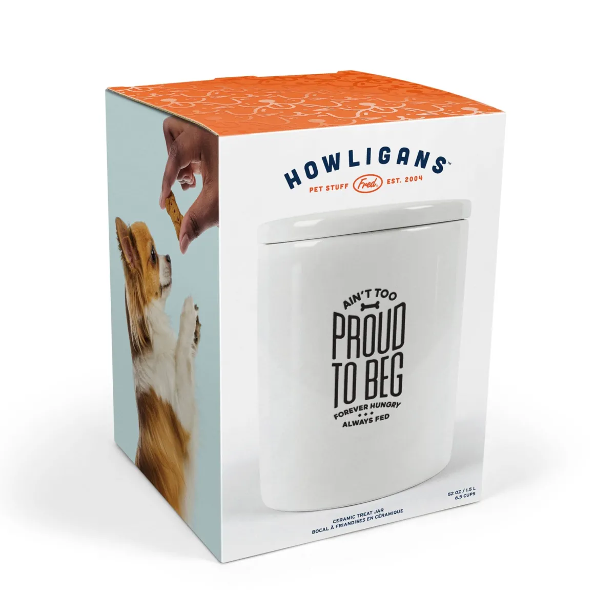 Dogs^Fred CERAMIC TREAT JAR
