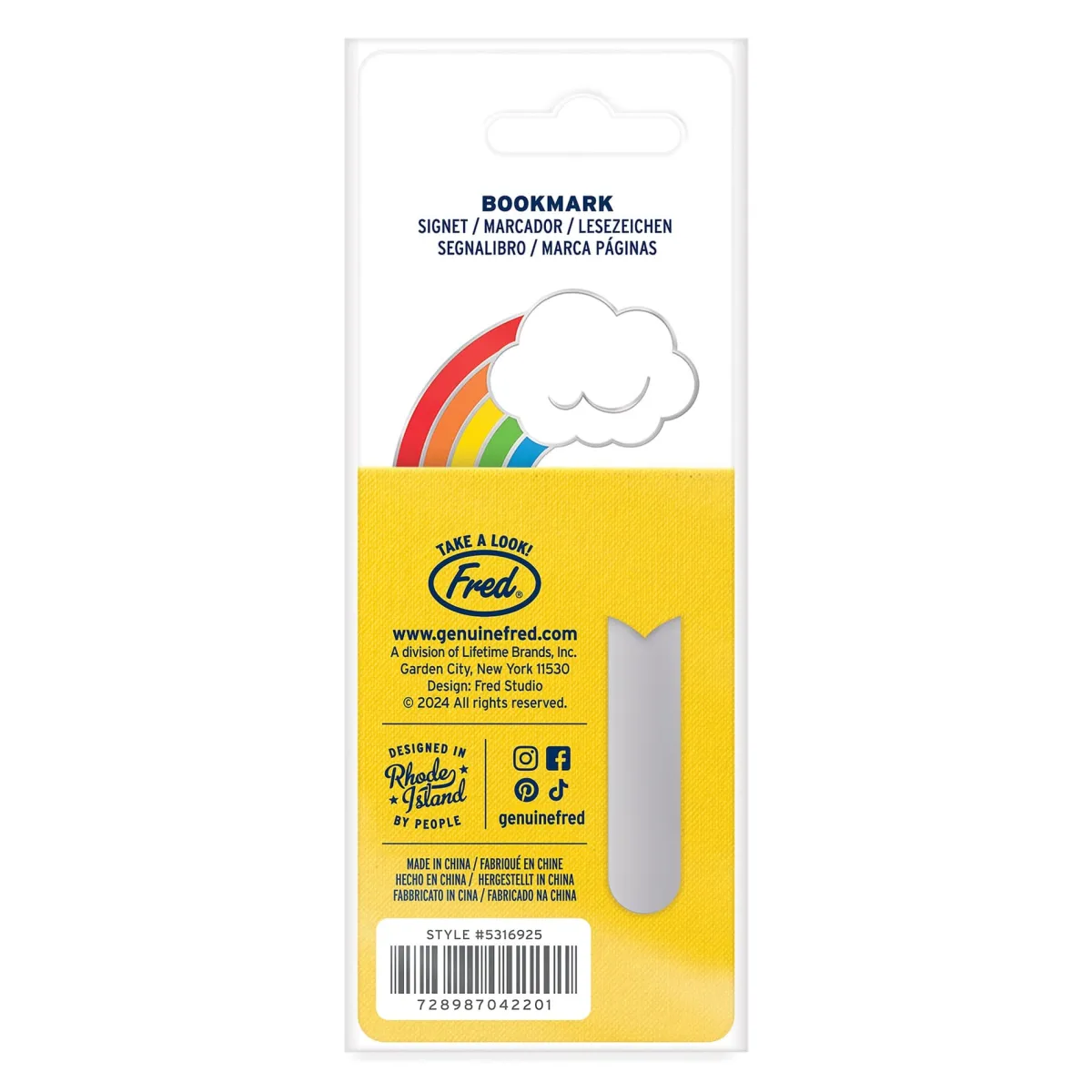 Bookmarks^Fred CHROMA CLIP | Rainbow Bookmark