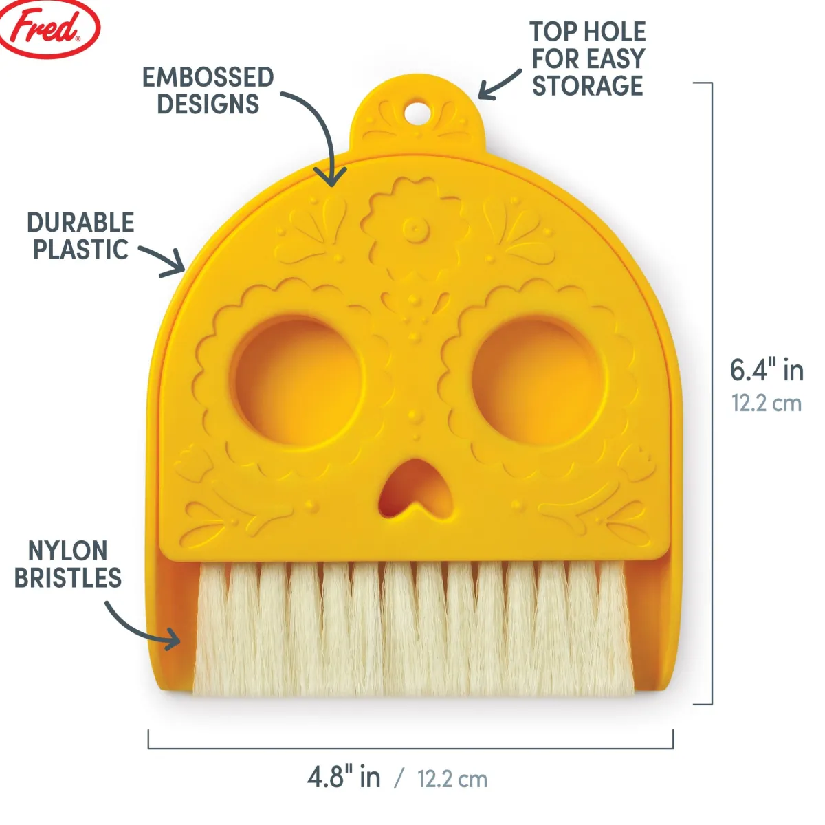 Cleaning^Fred DEADPAN | Skull Dustpan & Brush Set