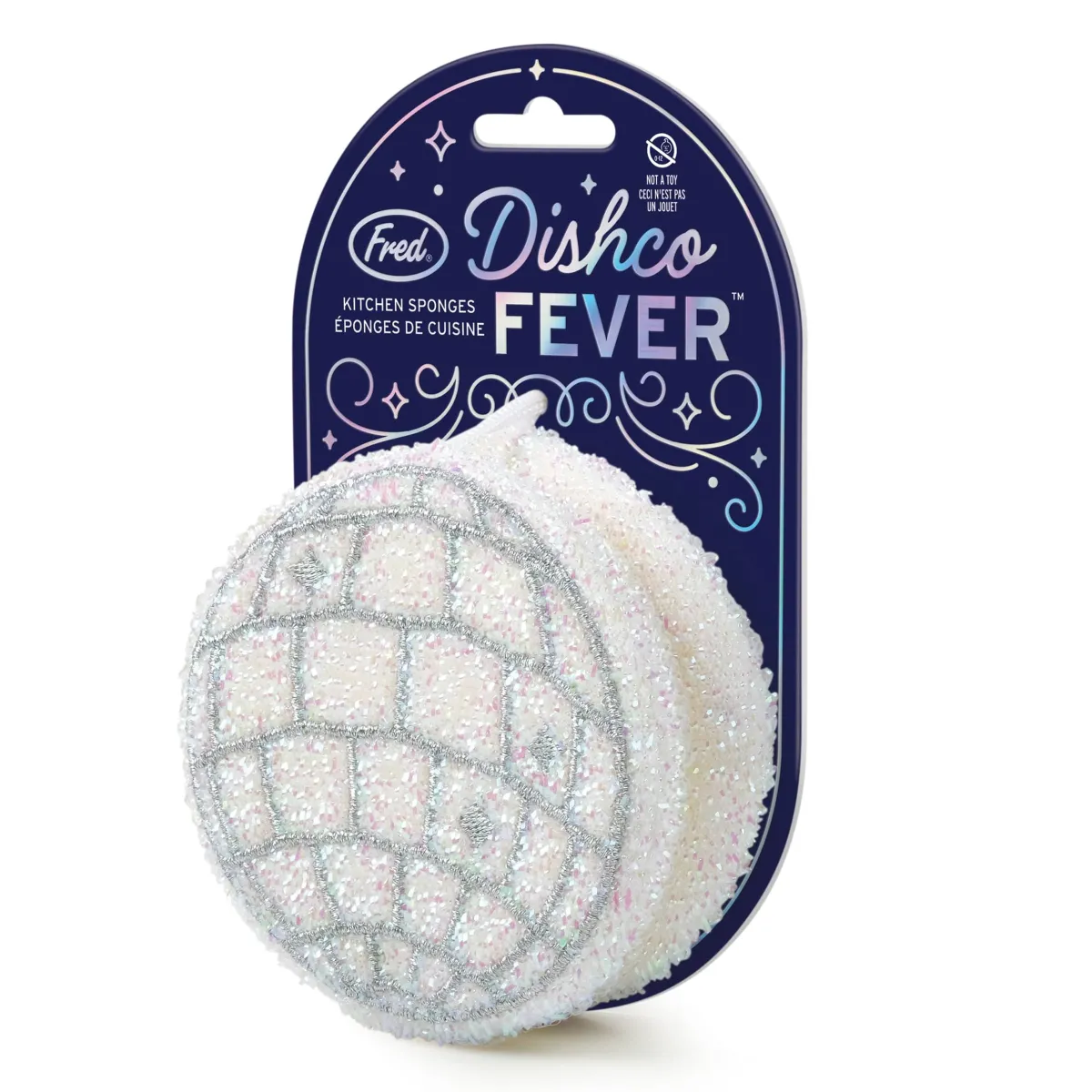 Cleaning|Sponges^Fred DISHCO FEVER | Shimmering Disco Ball Sponges