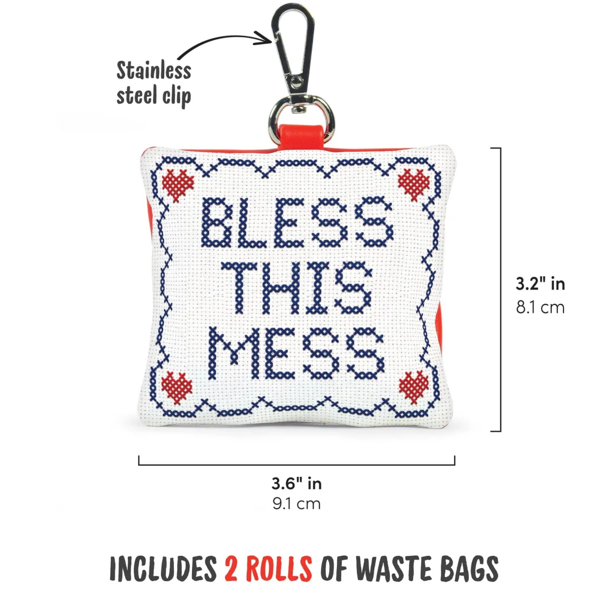 Dogs^Fred POOP BAG HOLDER: BLESS THIS MESS