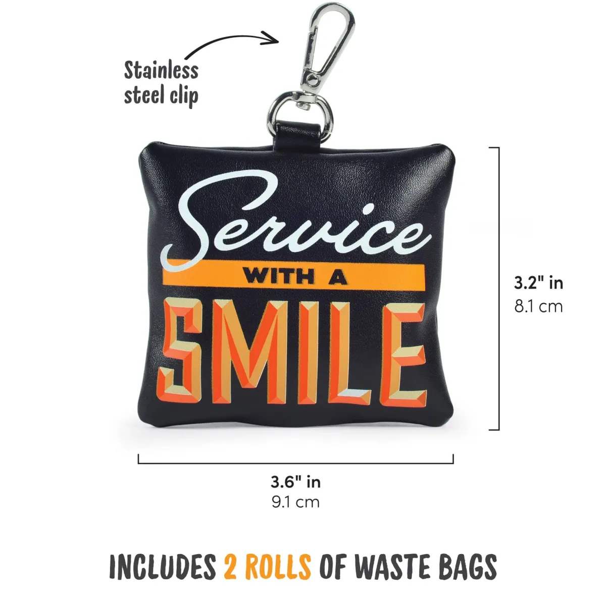 Dogs^Fred POOP BAG HOLDER: SERVICE WITH A SMILE