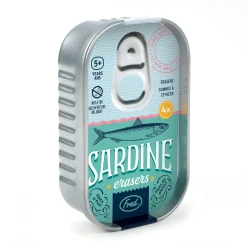 Erasers + Shapeners^Fred SARDINE ERASERS | Tackle your mistakes!